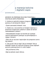 Jedinice Za Merenje Kolicine Podataka I Digitalni Zapis Podataka