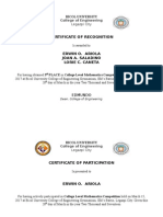 Certificate of Recognition: Legazpi City