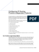 Configuring IP Routing Protocol-Independent Features: Use Variable-Length Subnet Masks