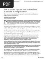 Zen No More: Japan Shuns Its Buddhist Traditions As Temples Close - World News - The Guardian