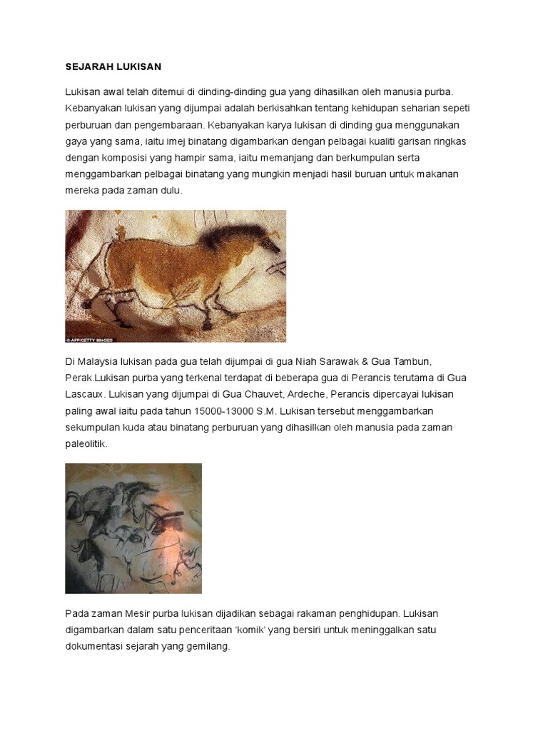 Sejarah Dan Kepentingan Lukisan Pdf
