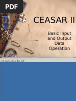 Ceasar Ii: Basic Input and Output Data Operation