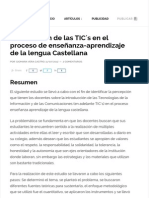 Introducción de las TIC´s en el proceso de enseñanza-aprendizaje de la lengua Castellana