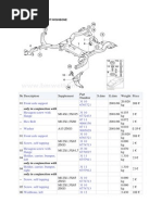 Mini R50 Front Axle Parts Manual