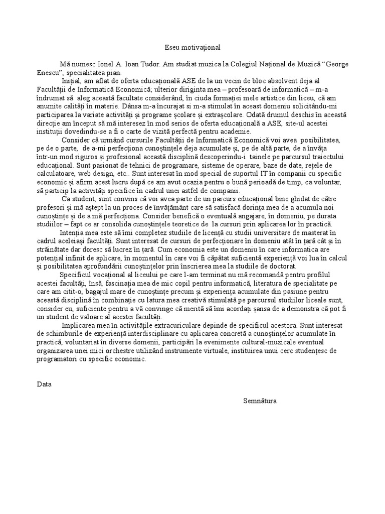 Eseu Motivational Ase Info Model