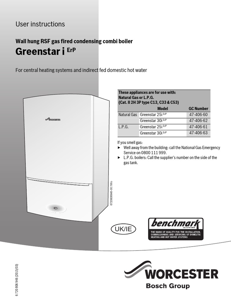 Worcester Greenstar 24i Operating Instructions PDF Thermostat