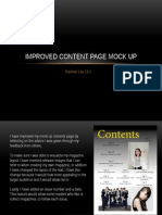 Improved Content Page Mock Up - Explaination