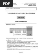 COMPRENSION LECTORA PORTUGUES