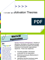 HRM and Motivation Theories