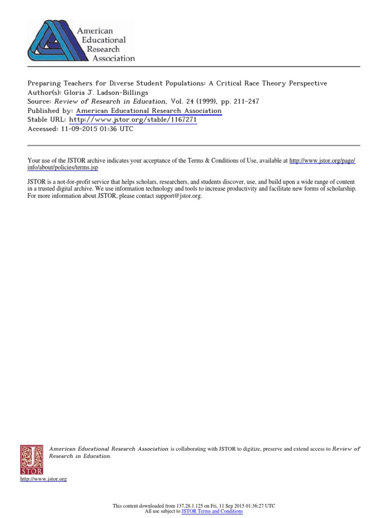 Preparing Teachers: CRT Approach | PDF | Critical Race Theory | Teacher ...