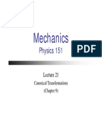 Lecture21 Canonical Transformation