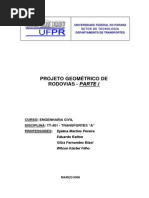 Projeto Geometrico de Rodovias