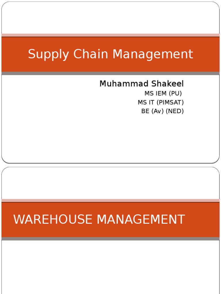 Lecture 8 Warehouse Management | PDF | Warehouse | Transport