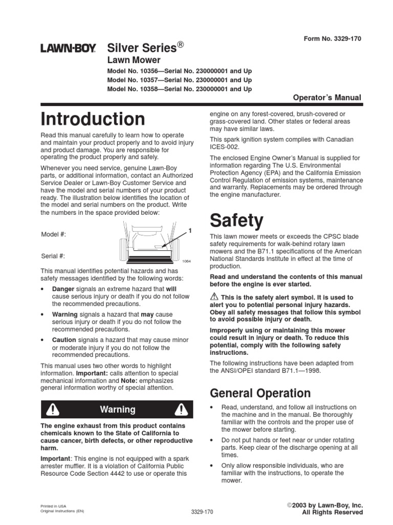 Lawn-Boy 10356 65 HP Walk Power Mower | Lawn Mower | Gasoline