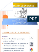 Appreciation of Evidence 