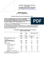 Press Release: Energetic Resources and Consumption in 2006