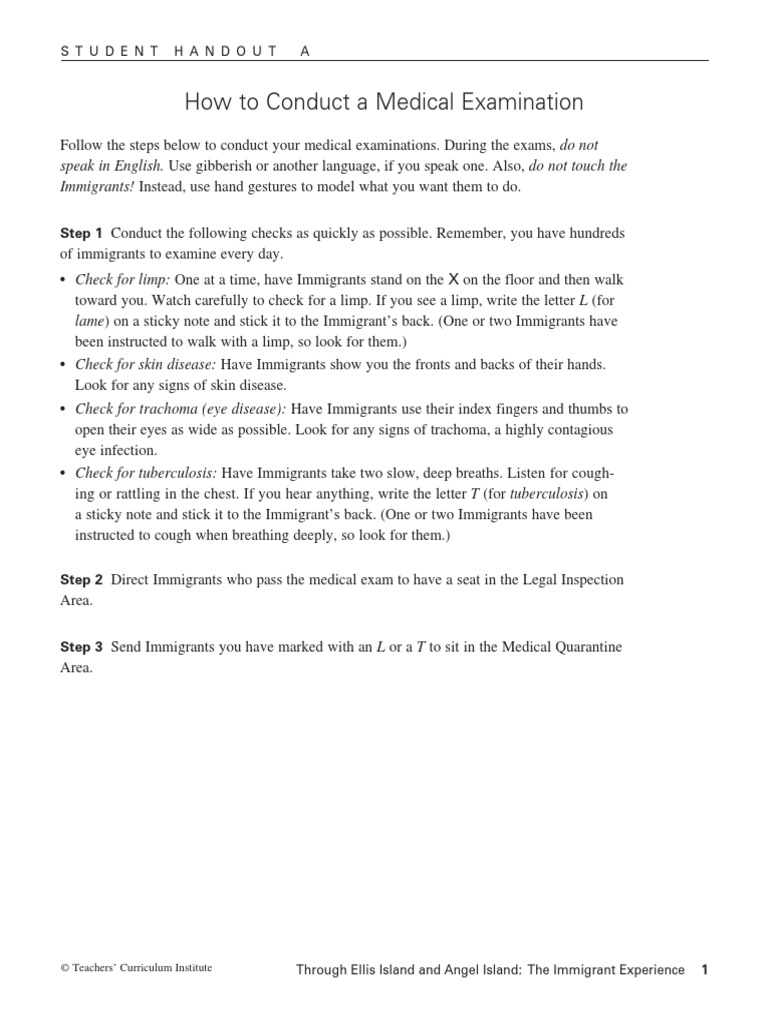 Immigrant Experience Student Handout | PDF | Immigration | Jews