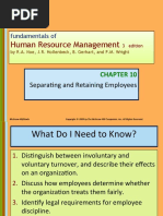 Human Resource Management: Separating and Retaining Employees