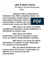 ORAÇÃO À NHÁ CHICA Composta Por Marco Aurélio Rodrigues Dias