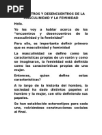 Masculinidad Feminindad
