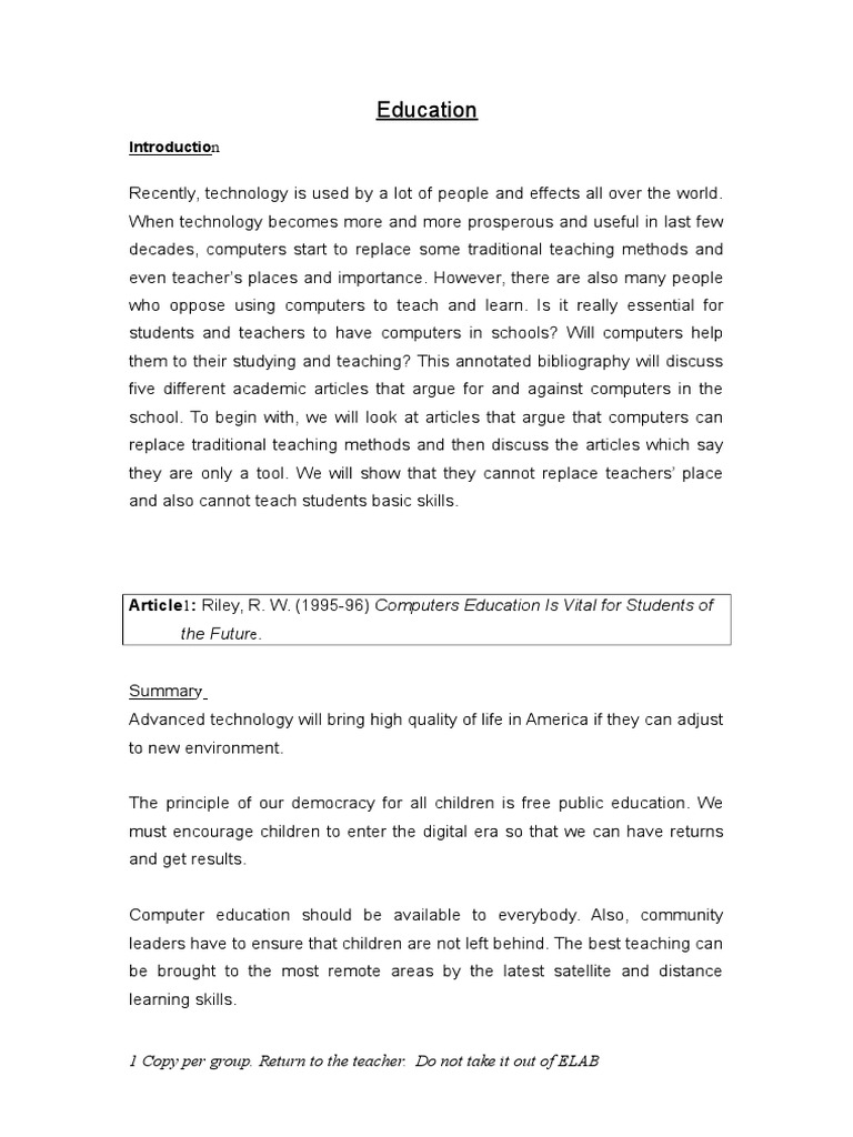 Annotated bibliography - apa picture