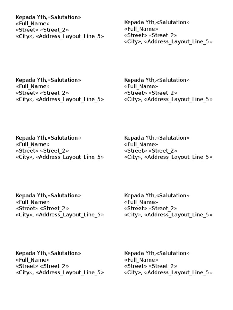 Label Surat | PDF