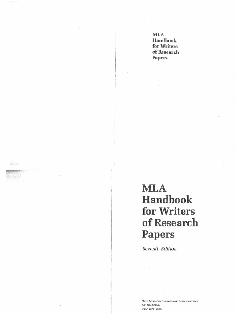 MLA Handbook | PDF