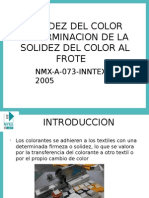 Solidez color frote textiles