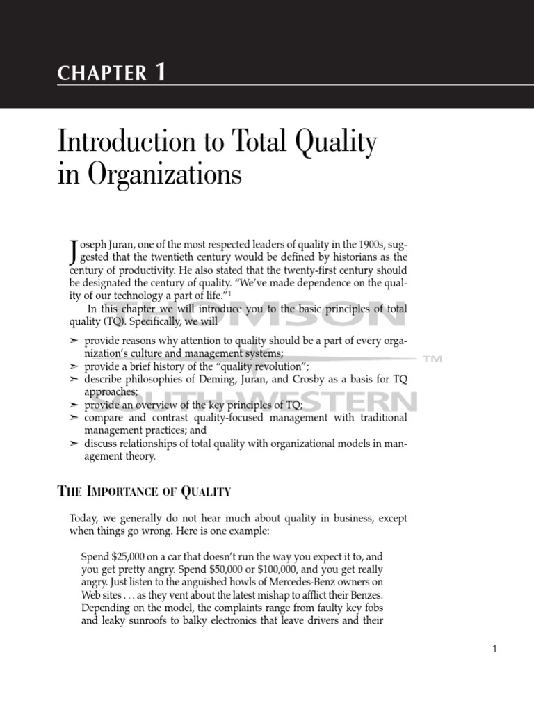 Chapter 1 Total Quality - Desbloqueado | PDF | Quality Management ...