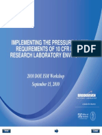 Implementing The Pressure Safety Requirements of 10 CFR 851 in A Research Laboratory Environment