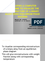 Developing A Computer Programme To Visualize The Microstructure of A Binary Alloy Using Equlibrium Phase Diagram