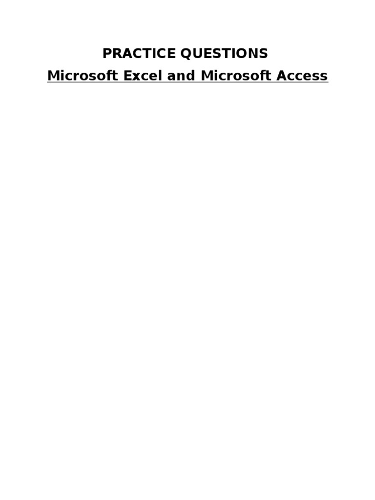 Practice Questions | PDF