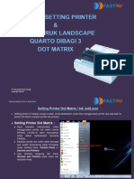 Panduan Setting Printer & Cetak Struk Landscape Quarto Dot Matrix