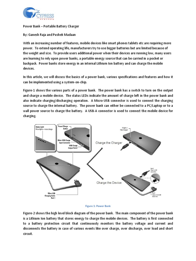 Power Bank Components and Functionality | PDF