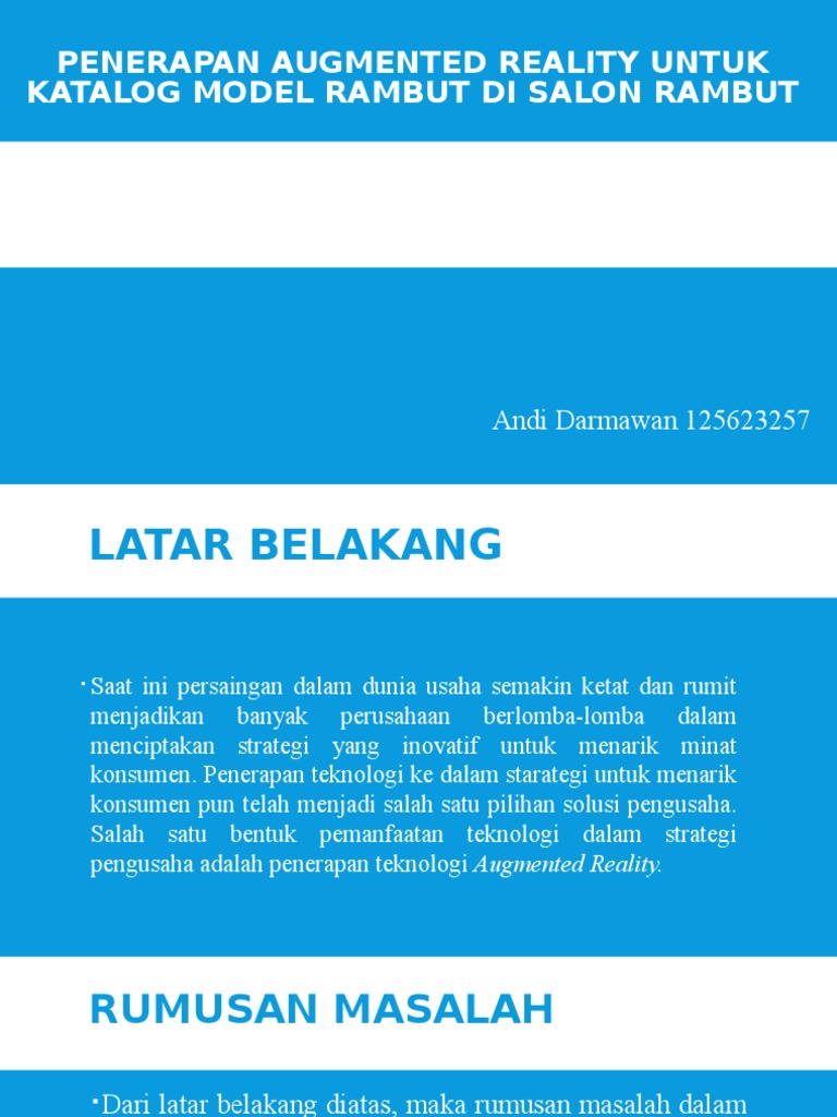 Katalog Model Rambut 3D dengan AR | PDF