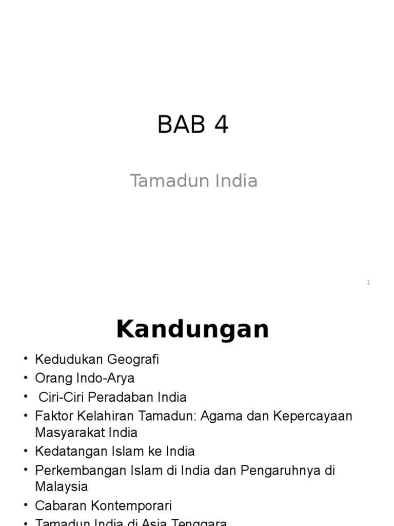Bab 4 Tamadun India Pdf