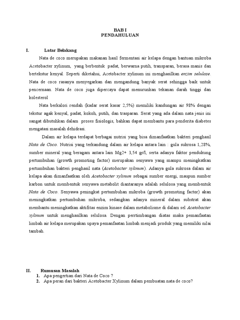 10+ Makalah Bioteknologi Konvensional Nata De Coco