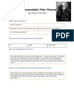 Psychoanalytic Film Theory Handout