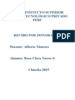 Definición de Recibo de Honorarios I.P. Perú
