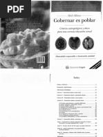 Gobernar es poblar
