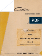 Collins 476J-1 Selective Wide Voltmeter 2 March 1959 59-14 520 5199 00 Manual