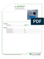 Comelit 4876KCP Data Sheet