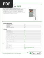 Comelit 5702 Data Sheet