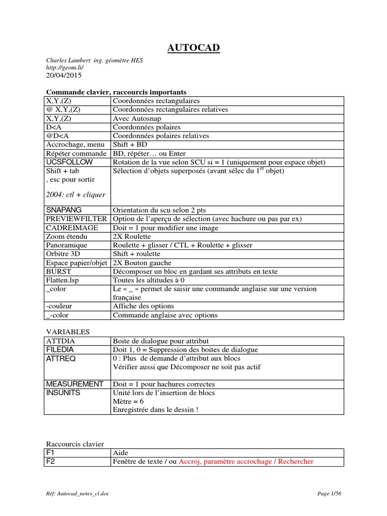 Autocad Notes Cl