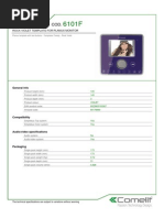 Comelit 6101F Data Sheet