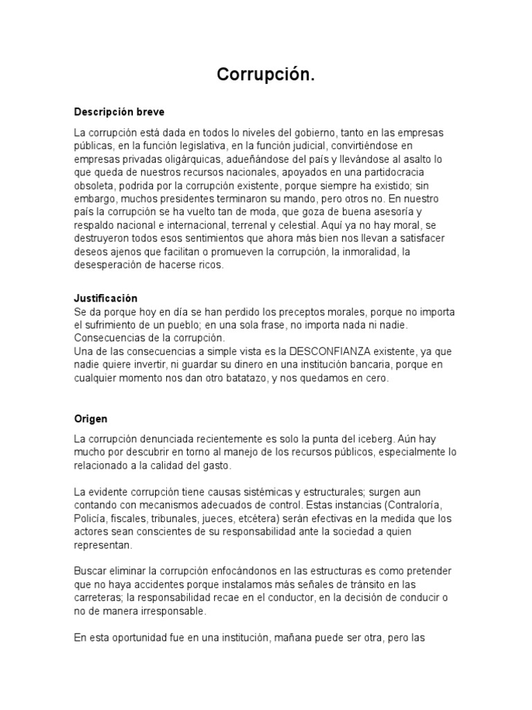 Problemas en Guatemala -Corrupción | PDF | Guatemala | Corrupción política