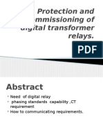Protection and Commissioning of Digital Transformer Relays