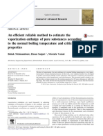 An Efficient Reliable Method to Estimate the Vaporization Enthalpy of Pure Substances According to the Normal Boiling Temperature and Critical