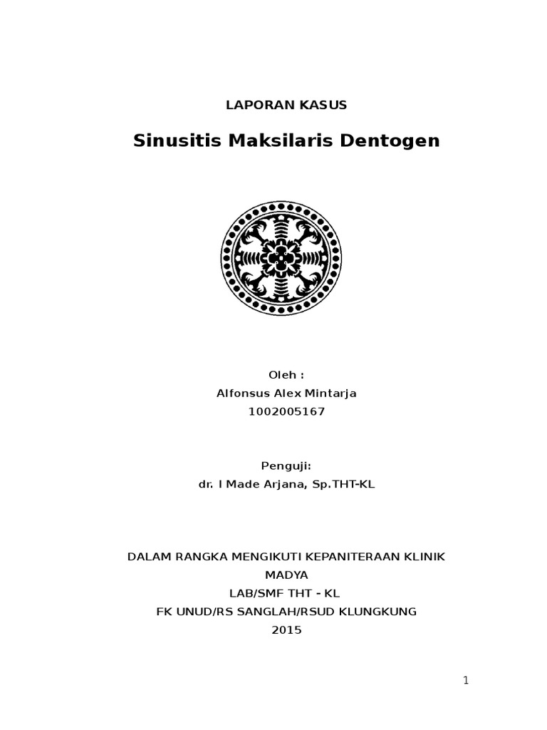 Sinus Maksilaris Etc Dentogen Coggle Diagram