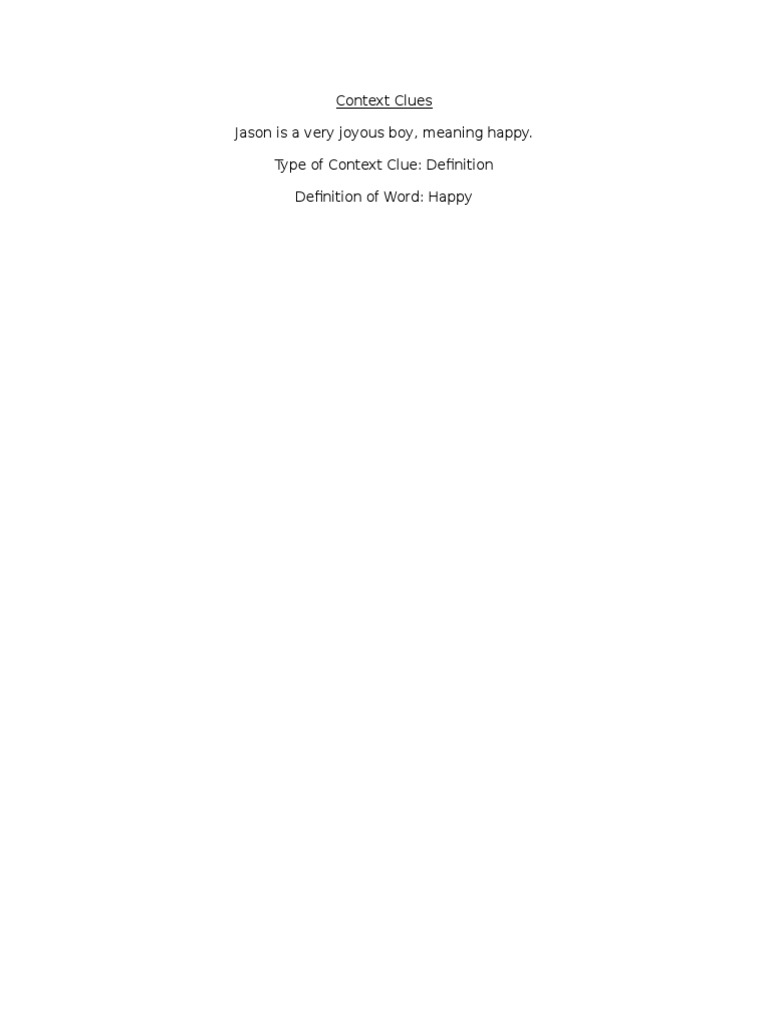 Context Clues | PDF | Language Arts & Discipline | Self-Improvement
